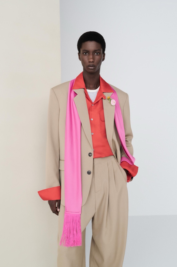 Relaxed Fit Pleated Suit Trousers
