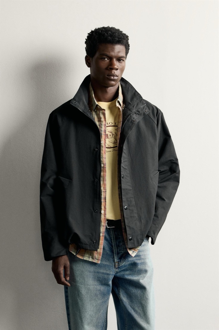 Contrast Water-Repellent Technical Jacket