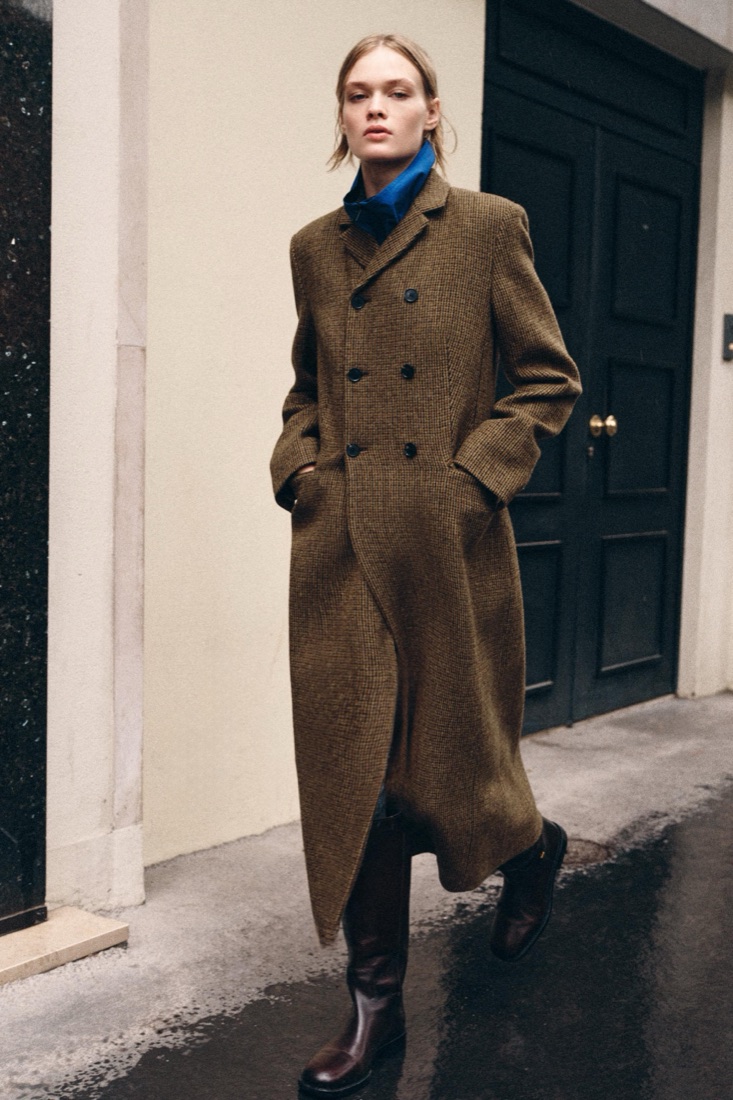 100% Wool Check Coat