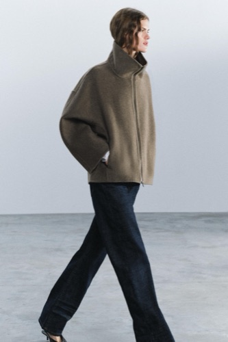 Zara Short wool blend coat zw collection