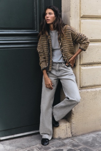 Zara Frayed knit jacket with metallic thread