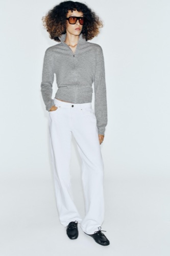 Zara Leather deck loafers