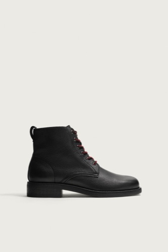 Zara Leather lace-up boots