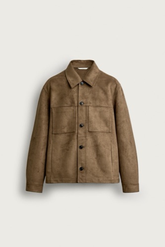 Zara Regular fit faux suede overshirt
