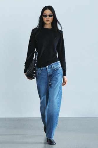 Zara Knit jumper with shoulder pads