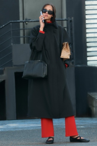 Zara Water-repellent windproof technical long jacket
