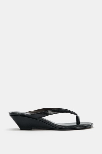 Zara Leather wedge sandals