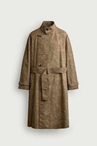 Zara Relaxed fit washed effect trench coat