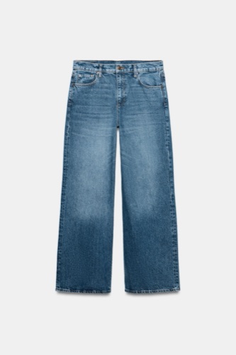 Zara low-rise wide-leg jeans