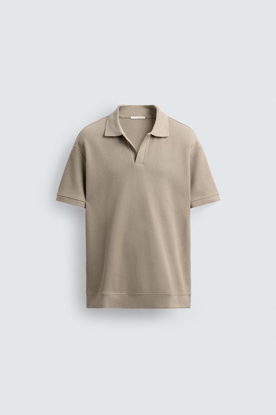Knit polo shirt