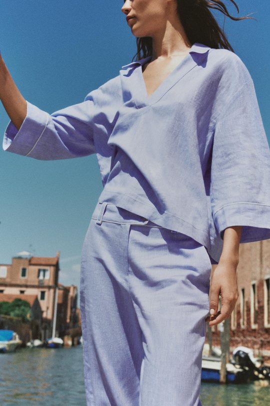 Look: lavender linen set