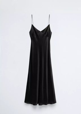 Silk V-neck dress