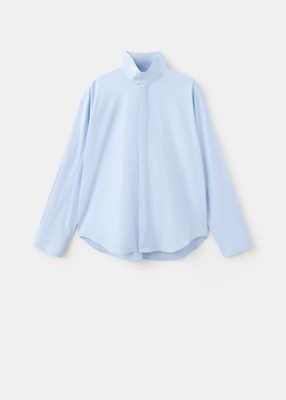 Oversized funnel neck shirt