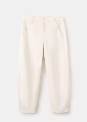 Mid-rise balloon jeans