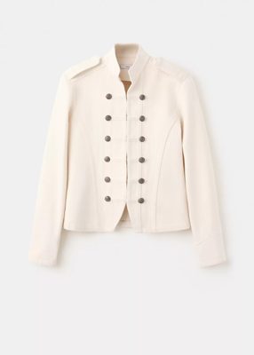 Fitted stand collar blazer