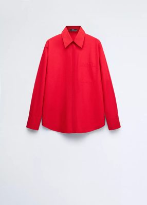 Poplin shirt with pocket