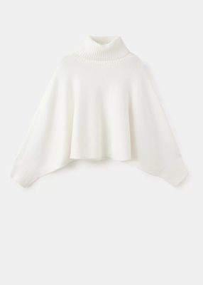 Plain knit cape