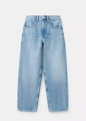 Mid-rise balloon jeans