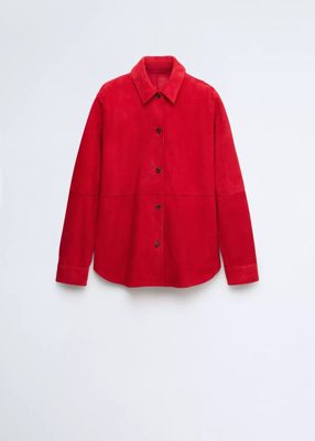 Oversized suede shirt