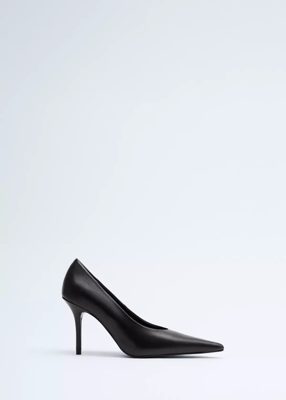 Leather pointed heels
