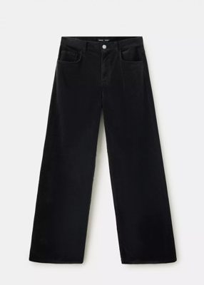Wide-leg corduroy trousers