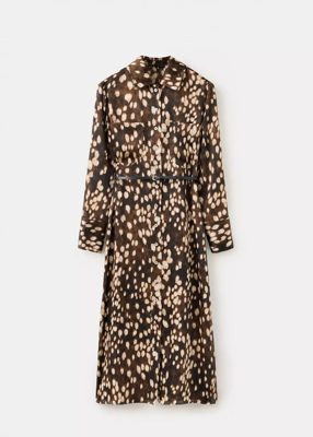 Leopard print shirt dress