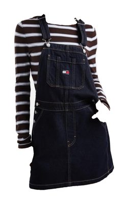 Indigo pinafore dress