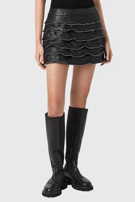 AllSaints Emara leather skirt