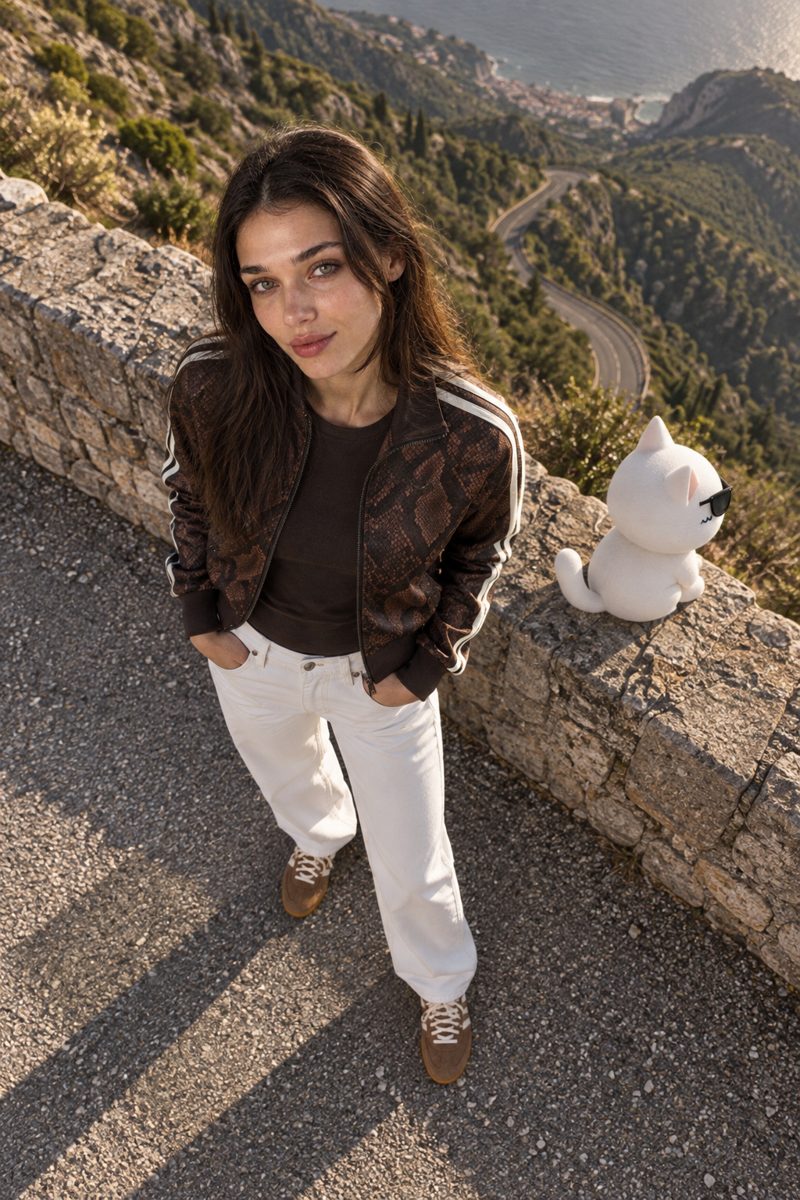 Jacket, t-shirt, trousers and hijab, worn by Kate